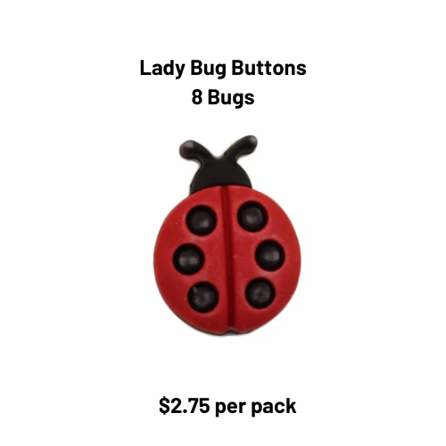 Lady Bug Buttons