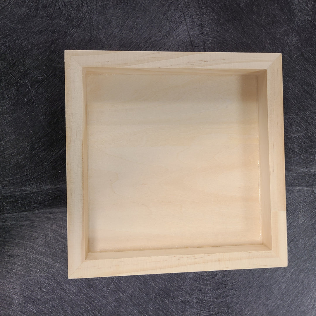 4 Pack Wooden Trays 6X6