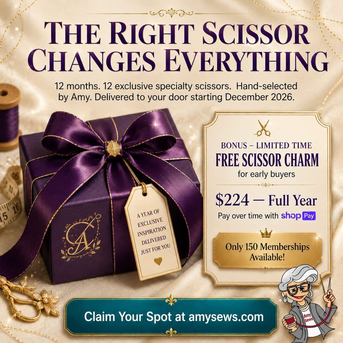 Scissor of the Month Club for 12 months