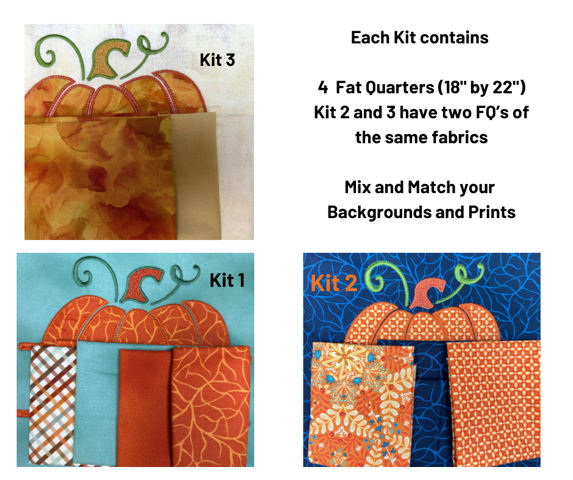 Split Pumpkin Embroidery Design Bundle Kit & Files