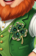 Crystal  Green and aura pin