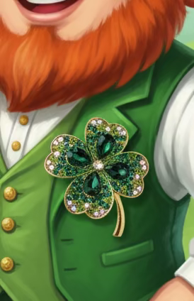 Crystal  Green and aura pin
