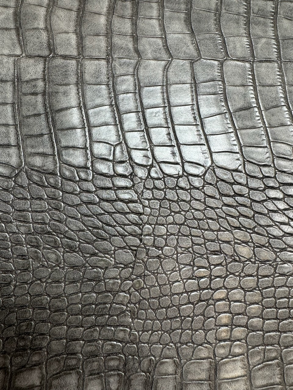 Grey Faux Crocodile 18" X 52"