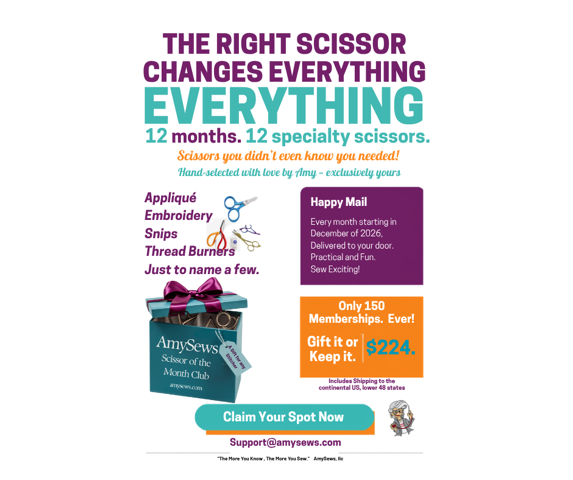 Scissor of the Month Club for 12 months
